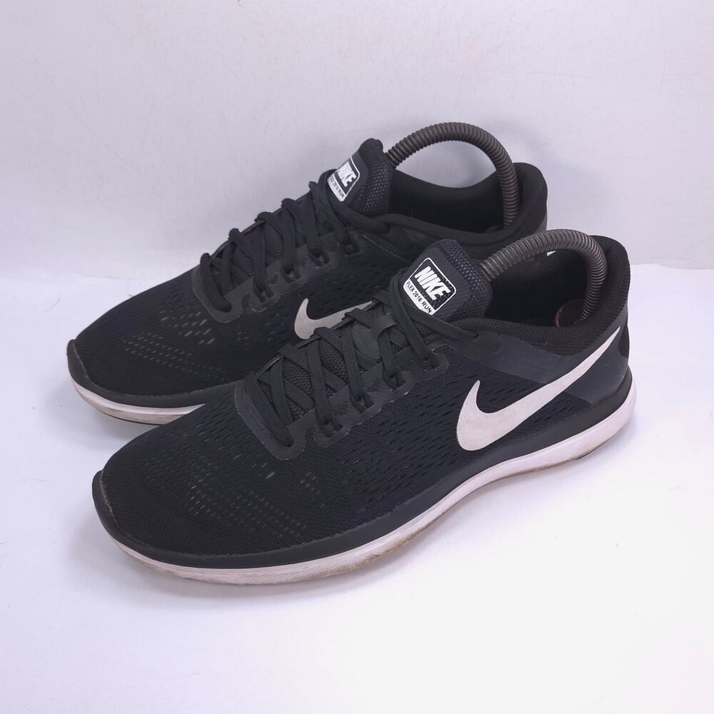 Nike Flex 2016 Run Athletic Running Shoe Womens Size 8 830751-001 Black White
